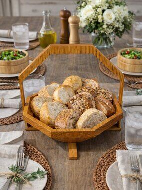 Vintage Williams Sonoma Wooden Collapsible Bread Holder